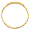 14ky 3/16 Polished & Diamond-cut Overlap Hinged Bangle