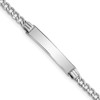 14k WG Polished Semi-Solid Cuban Link ID Bracelet
