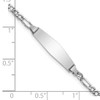 14K WG Semi-solid Soft Diamond Shape Figaro ID Bracelet