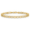 14k Double Link Heart Charm Bracelet