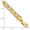 14k 5.5mm Solid Double Link Charm Bracelet