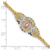 14k Two-Tone w/Rhodium Our Lady of Guadalupe Bracelet