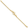 14K Polished Leaf Bracelet