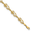 14k Textured Lobster 7.5in Bracelet