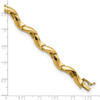 14K Polished Fancy Wavy Link Bracelet