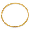 14k 4/16 Florentine Engraved Hinged Bangle Bracelet