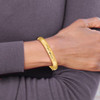 14k 5/16 Oversize Florentine Engraved Hinged Bangle Bracelet