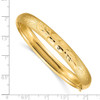14k 5/16 Oversize Florentine Engraved Hinged Bangle Bracelet