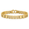 14k Satin and Polished Men's Link Bracelet