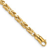 14k 4.1mm Hand-polished Byzantine Link Bracelet