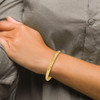 14k 4/16 Oversized Laser Cut Hinged Bangle Bracelet