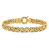 14k Fancy 7mm Flat Byzantine Bracelet
