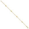 14k Diamond-cut w/Satin Oval Beads Bracelet