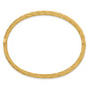 14k 3/16 Textured Hinged Bangle Bracelet