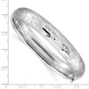 14k 7/16 White Gold Florentine Engraved Hinged Bangle