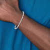 14k White Gold 5.1mm Hand-polished Fancy Link Bracelet