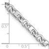 14k White Gold Hand Polished 4.4mm Fancy Link Bracelet