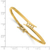 14k A Diamond Hinged Bangle Bracelet