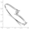 14k White Gold VS Hinged Bangle