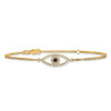 14k  A Diamond/Sapphire Evil Eye w/ 1in Ext.Bracelet