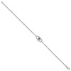14k White Gold 2 Strand Sapphire/A Diamond Evil Eye w/1in Ext. Bracelet