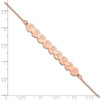14KY Rose Gold 9 Letter Bubble Bracelet