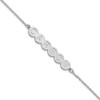 14K White Gold 6 Letter Bubble Bracelet