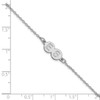 14K White Gold 2 Letter Bubble Bracelet