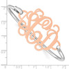 14K Rose Gold Polished Monogram Plate w/SS Bangle