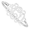14KW Polished Monogram Plate w/SS Bangle