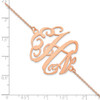 14K Rose Gold Polished Monogram Chain Bracelet