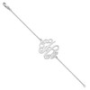 14KW Polished Monogram Chain Bracelet