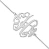 14KW Polished Monogram Chain Bracelet