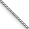 14K White Gold 16 inch 1.1mm Round Snake with Lobster Clasp Chain