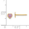 Inverness 14k Epoxy Fill Purple Heart Earrings