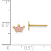 Inverness 14k Epoxy Fill Pink Crown Earrings
