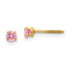 14k Madi K 3mm Synthetic October Birthstone Earrings