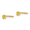 14k Madi K 3mm Synthetic Citrine Earrings