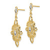 14k Rhodium Diamond-cut Filigree E