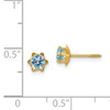 14k Madi K 4mm Synthetic (Mar) Screwback Earrings