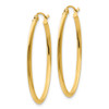 14k 2mm Oval Hoop Earrings