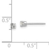 14k White Gold 2.75mm CZ stud earrings