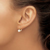 14k 5-6mm White Round Freshwater Cultured Pearl Leverback Earrings