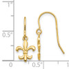 14k Fleur de lis Dangle Earrings 14k Fleur de lis Dangle Earrings