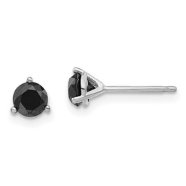 14k 1ct Black Diamond Stud Earrings