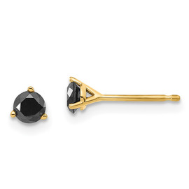 14k .40ct. Black Diamond Stud Earrings