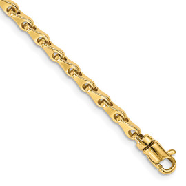 14k 3.3mm Hand-polished Fancy Link Chain