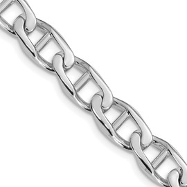 14k WG 9mm Hand-polished Anchor Link Chain