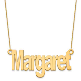 14K Large Name Plate Necklace
