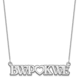14KW Couple's Monogram and Heart Necklace